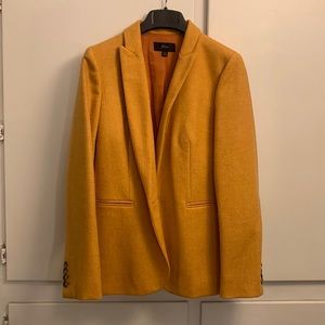 Mustard yellow tweed J Crew Blazer